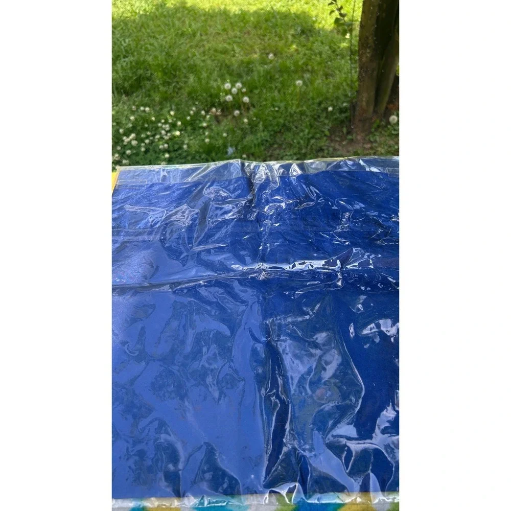 New 2 Elephant Thai Pillow Cover cases 18x18‎ Blue Silk Embroidered Vintage